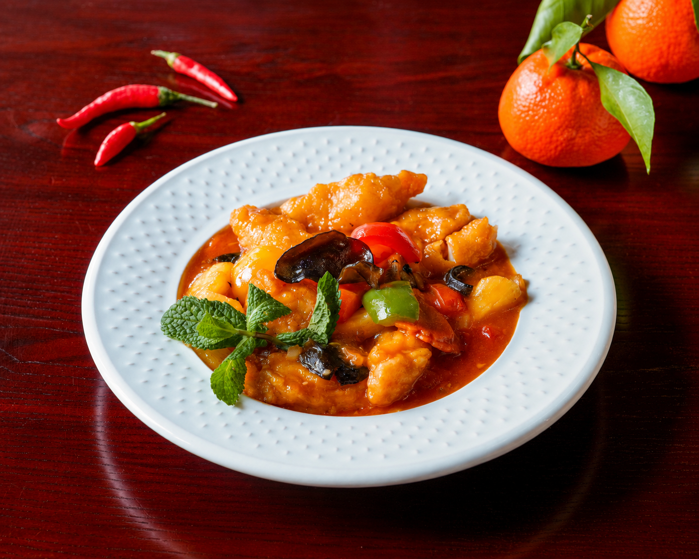 Poisson sauce aigre-douce — restaurant Le Shang'Hai Belfort